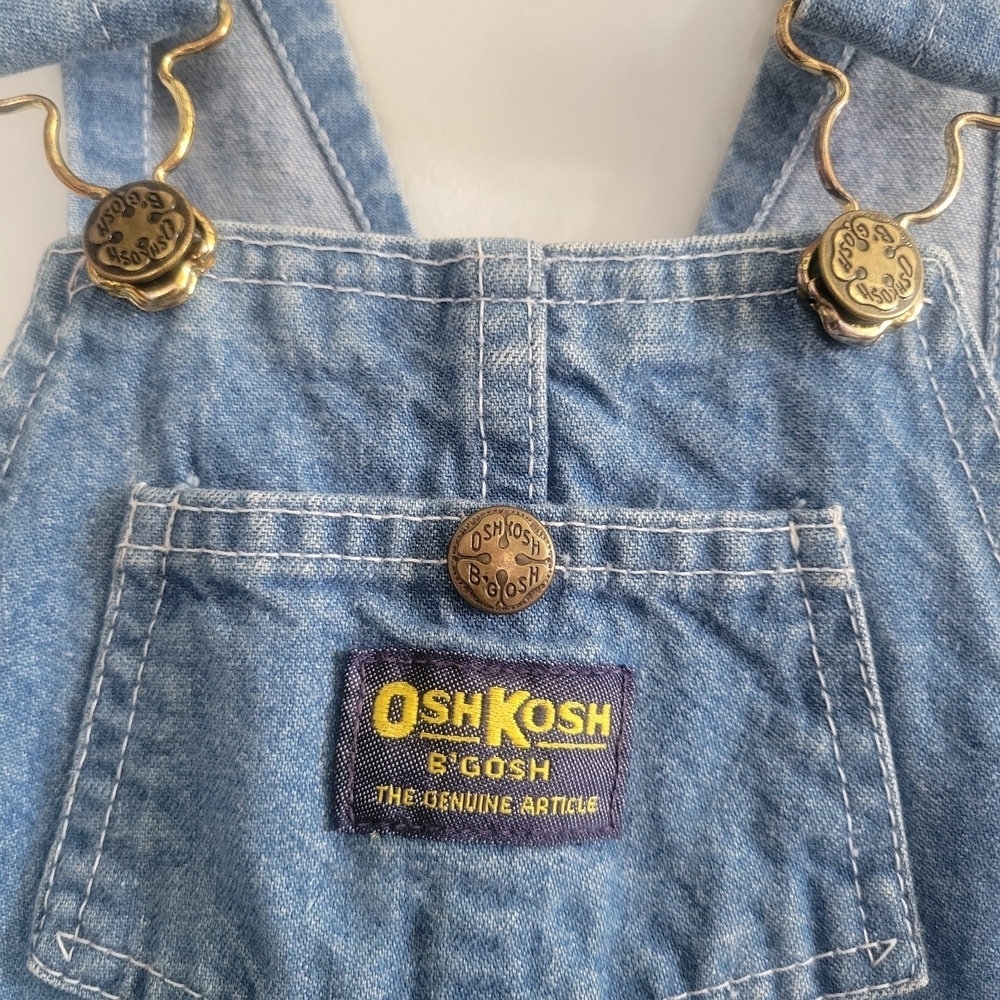 VTG OSHKOSH B'GOSH Size 6 Vestbak Denim Overalls Made In USA - Picture 3 of 9